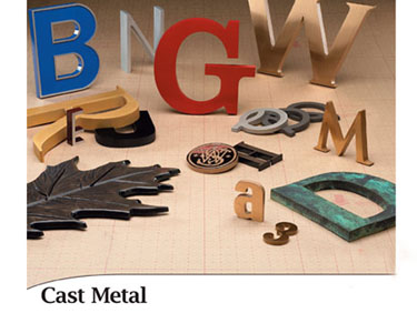 Cast and 3D Metal Letters and Signs